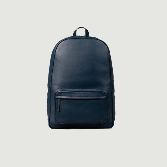 The Philos Midnight Blue Leather Backpack