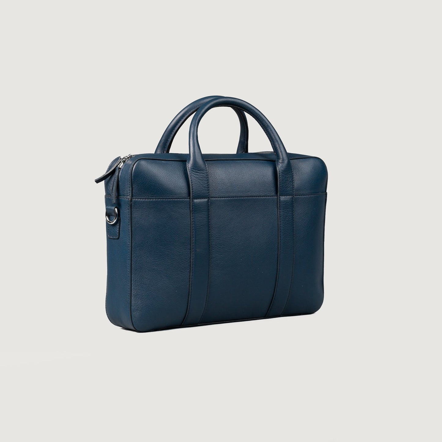 The Captain Midnight Blue Leather Briefcase