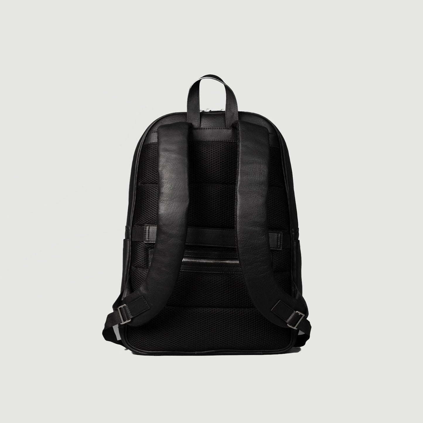 The Philos Black Leather Backpack