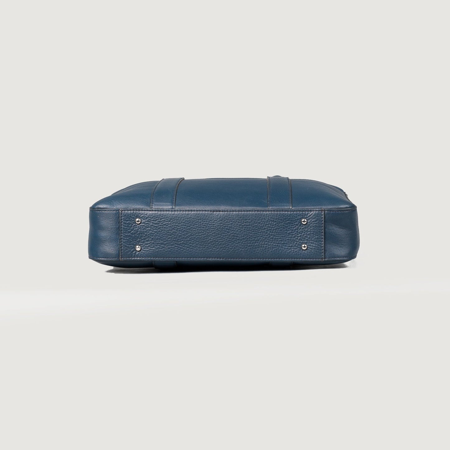 The Captain Midnight Blue Leather Briefcase